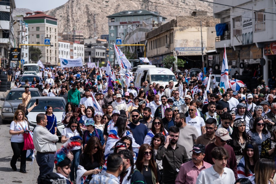 Assyrians, Chaldeans, and Syriacs celebrating Akitu Festival in Duhok, Iraq.