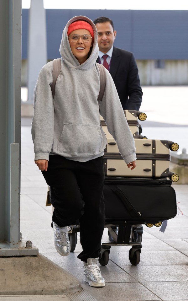JoJo Siwa arriving at Heathrow Airport.