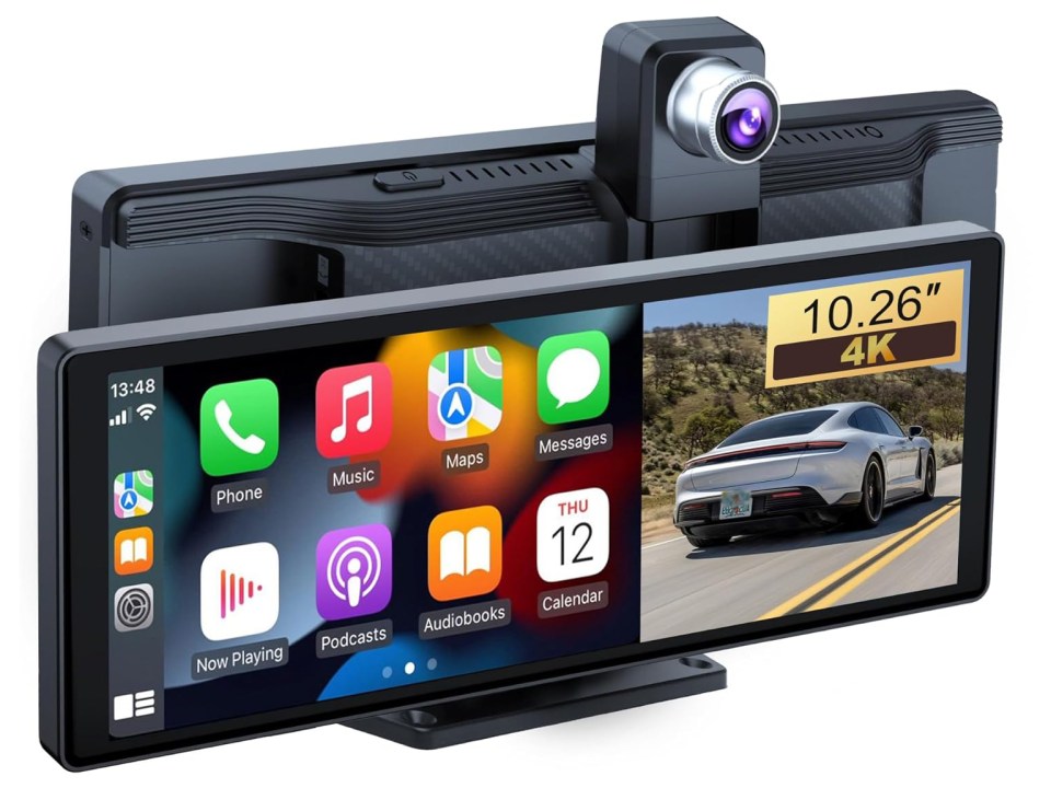 Wireless car stereo with 10.26" 4K screen.
