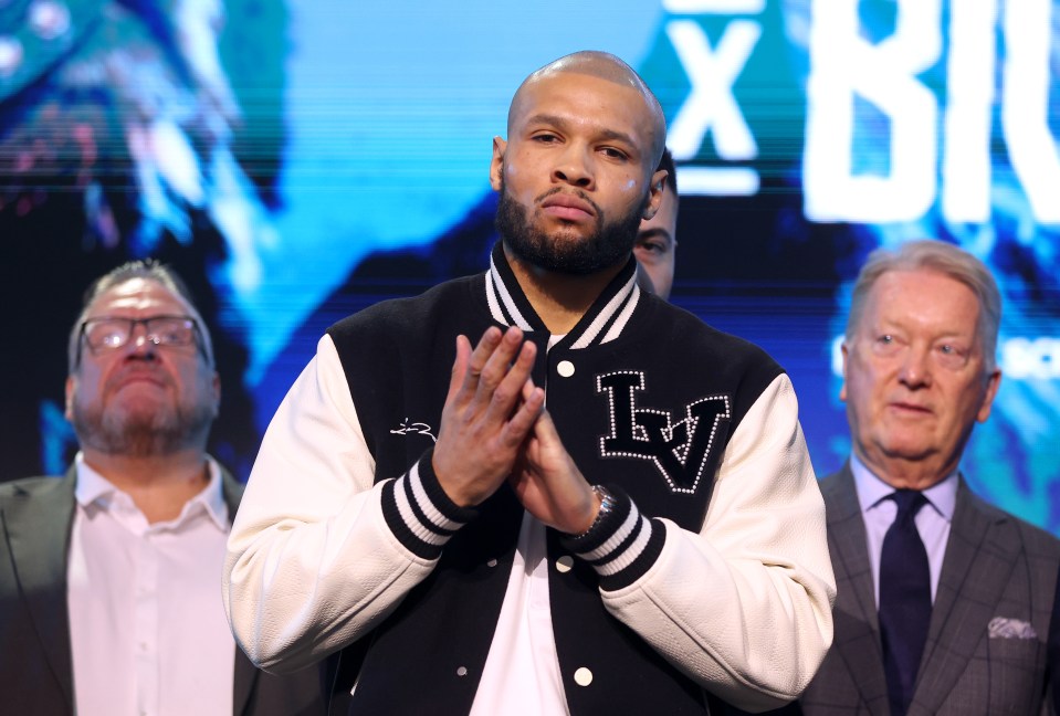 Chris Eubank Jr. at a press conference.