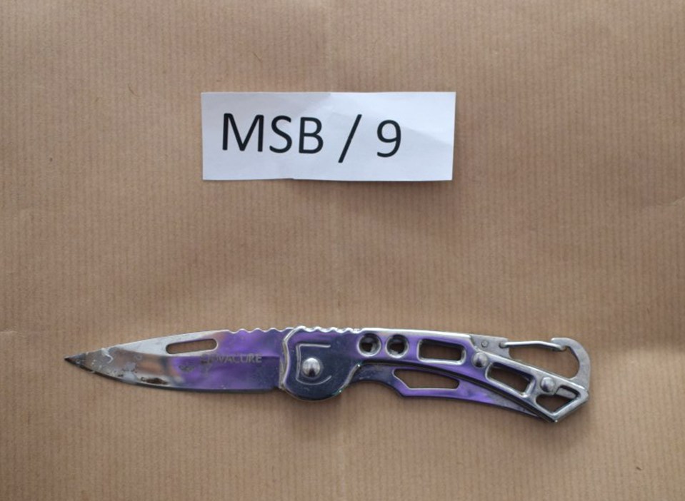 Knife found in Neo-Nazi's home.