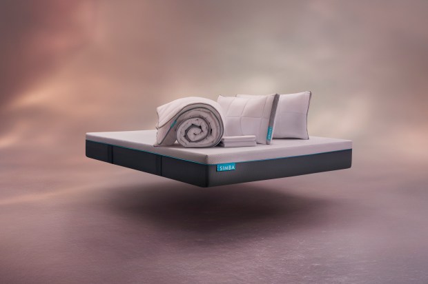 Simba mattress with bedding.