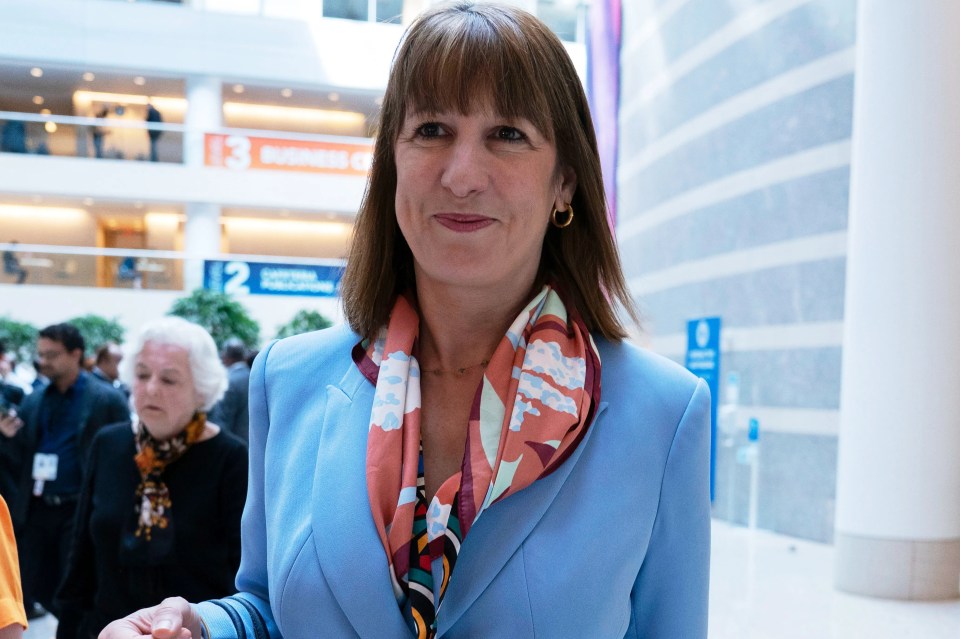 Britain’s Chancellor of the Exchequer Rachel Reeves walks out of the G20 plenary session, during the World Bank/IMF Spring Meetings at the International Monetary Fund (IMF) headquarters in Washington, Thursday, April 24, 2025. (AP Photo/Jose Luis Magana)