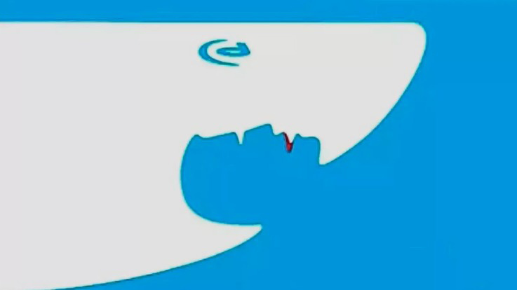 Optical illusion: shark or person?