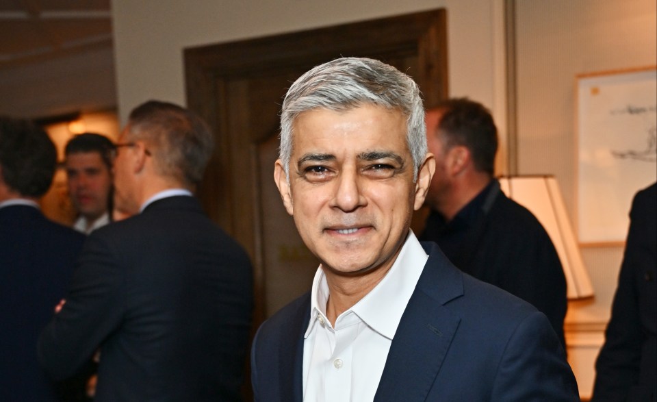 Sadiq Khan at a Christmas lunch.