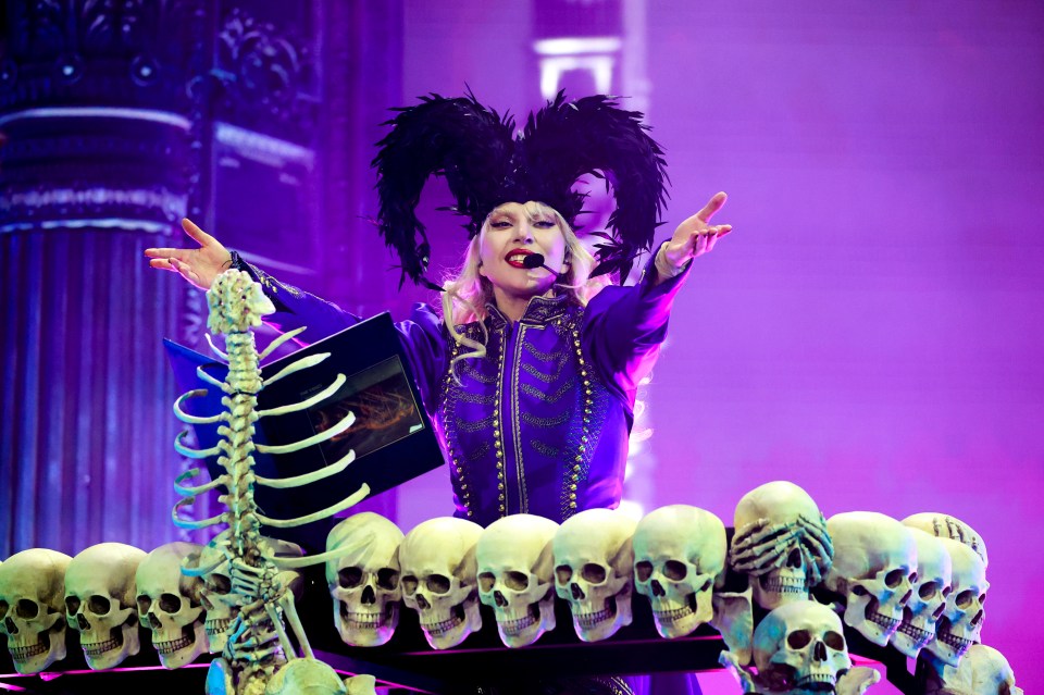 Lady Gaga performing at Coachella.