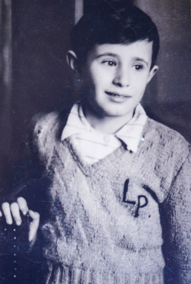 Black and white photo of Peter Lantos as a child.