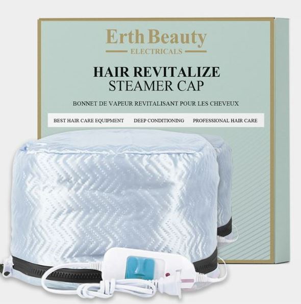 Erth Beauty Hair Revitalize Steamer Cap with cord and controller.