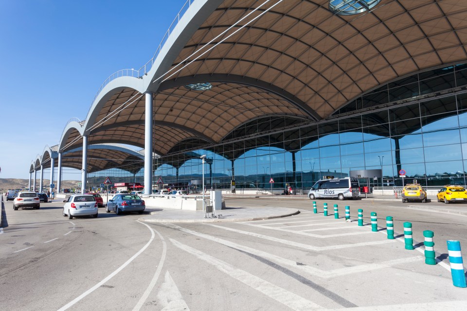 Exterior view of Alicante International Airport in Spain.
