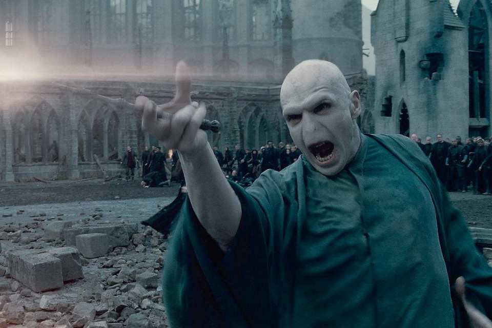 Ralph Fiennes as Lord Voldemort in Harry Potter and the Deathly Hallows: Part 2.