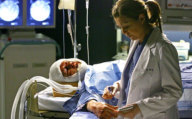 Scene from Grey's Anatomy depicting George O'Malley's death.