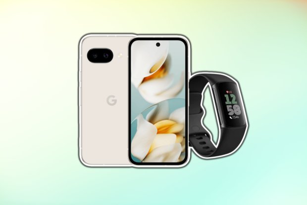 Google Pixel phone and fitness tracker.