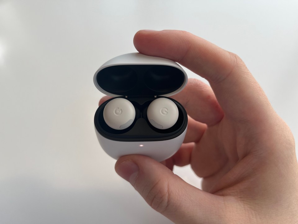 Google Pixel Buds Pro 2 in charging case.