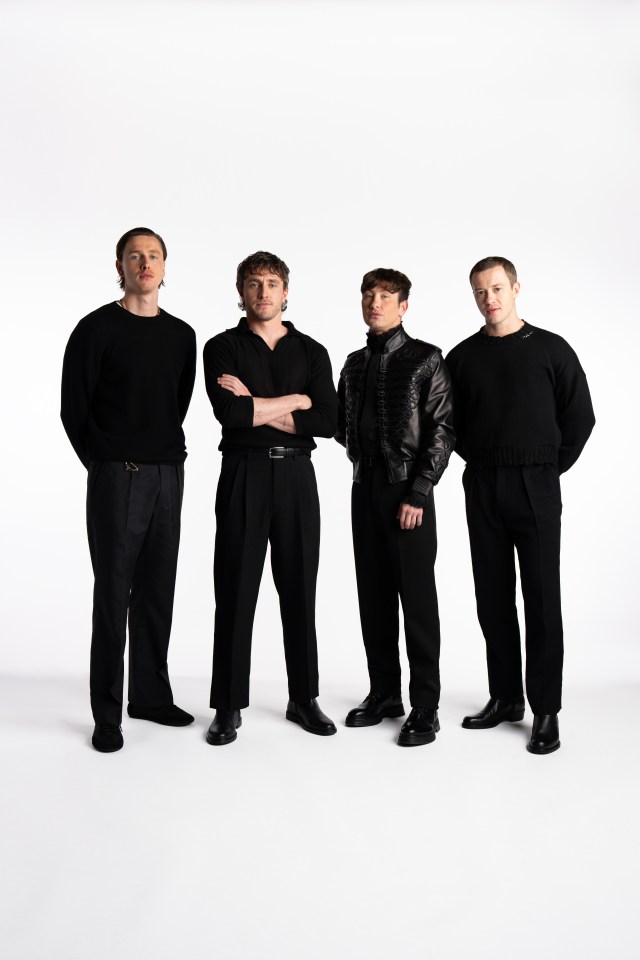 Four actors portraying the Beatles in upcoming biopics.