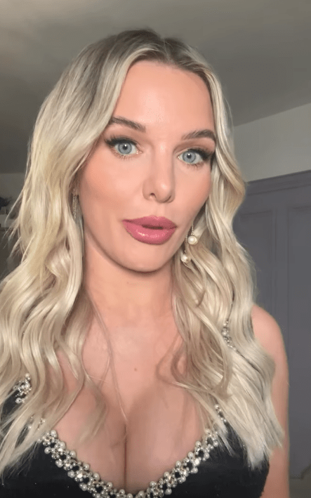 Helen Flanagan looking emotional.