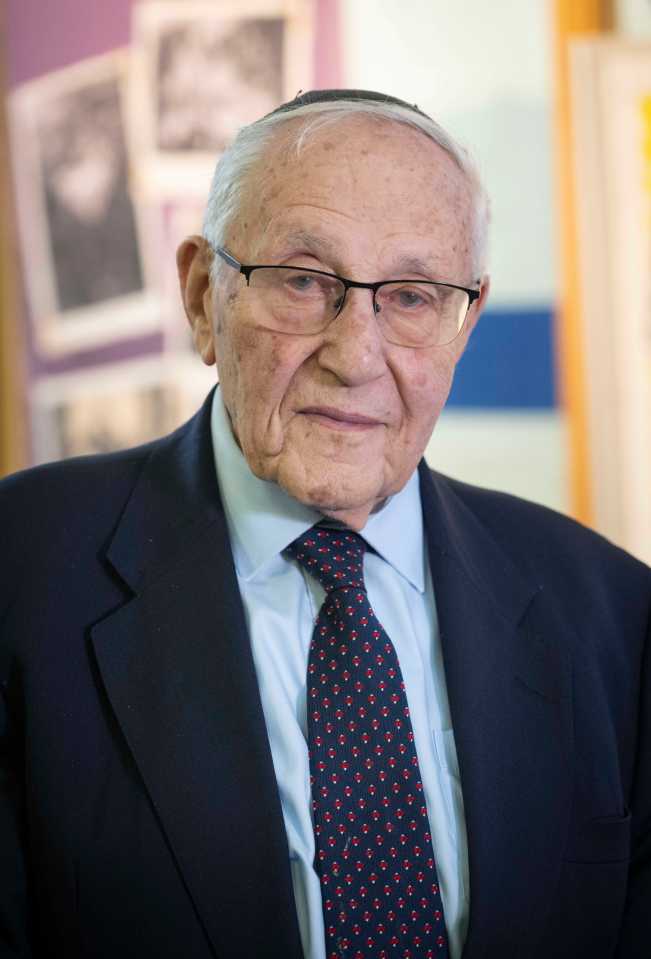 Portrait of Manfred Goldberg, a 93-year-old Holocaust survivor.