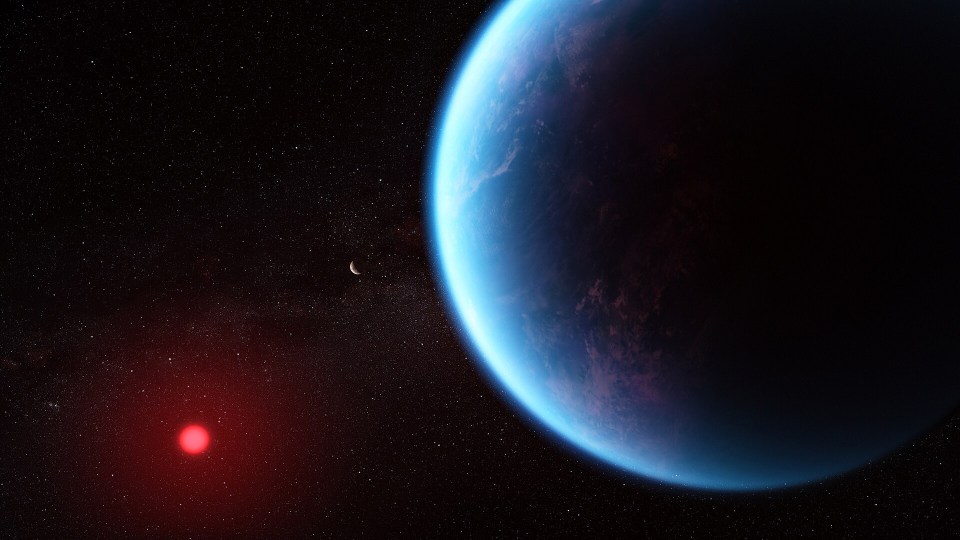 Illustration of a Hycean world.