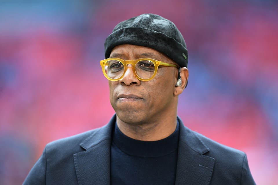 Ian Wright at a sports stadium.