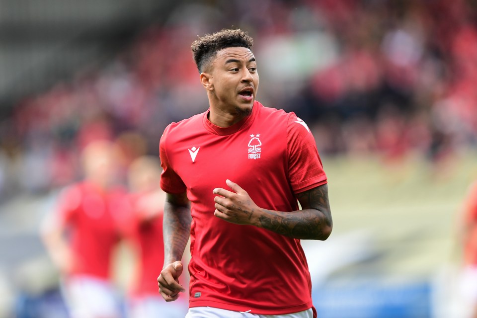 Jesse Lingard of Nottingham Forest in a pre-season friendly match.