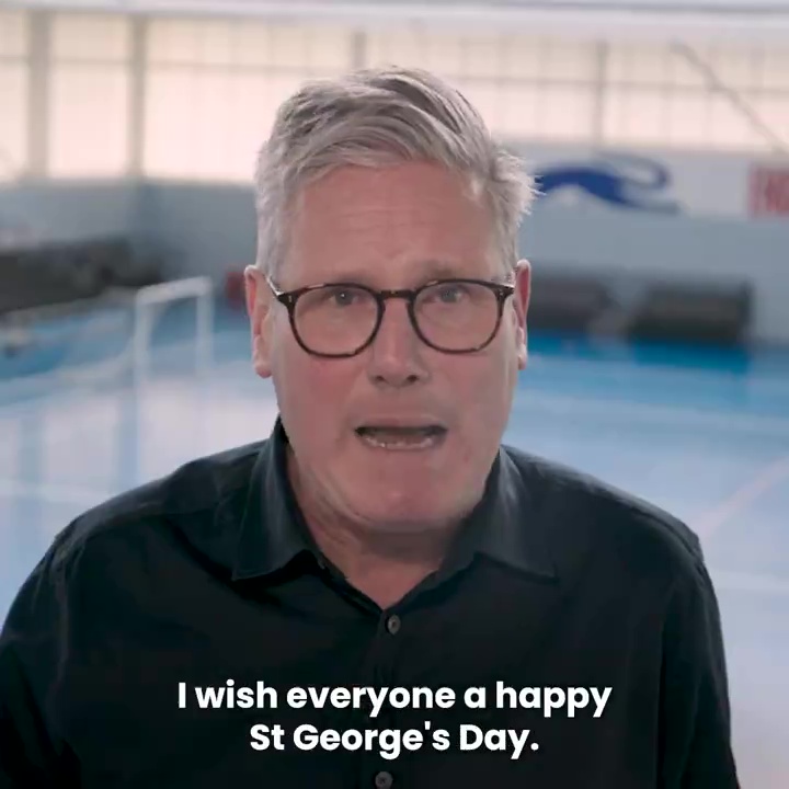 Keir Starmer wishing everyone a happy St. George's Day.