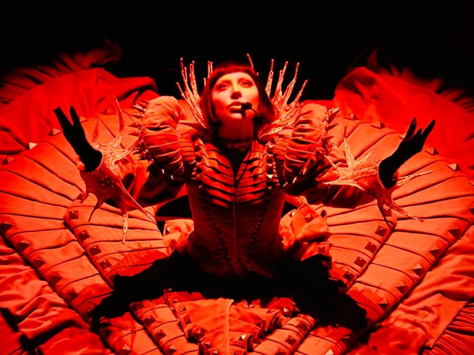 Lady Gaga performing at Coachella.