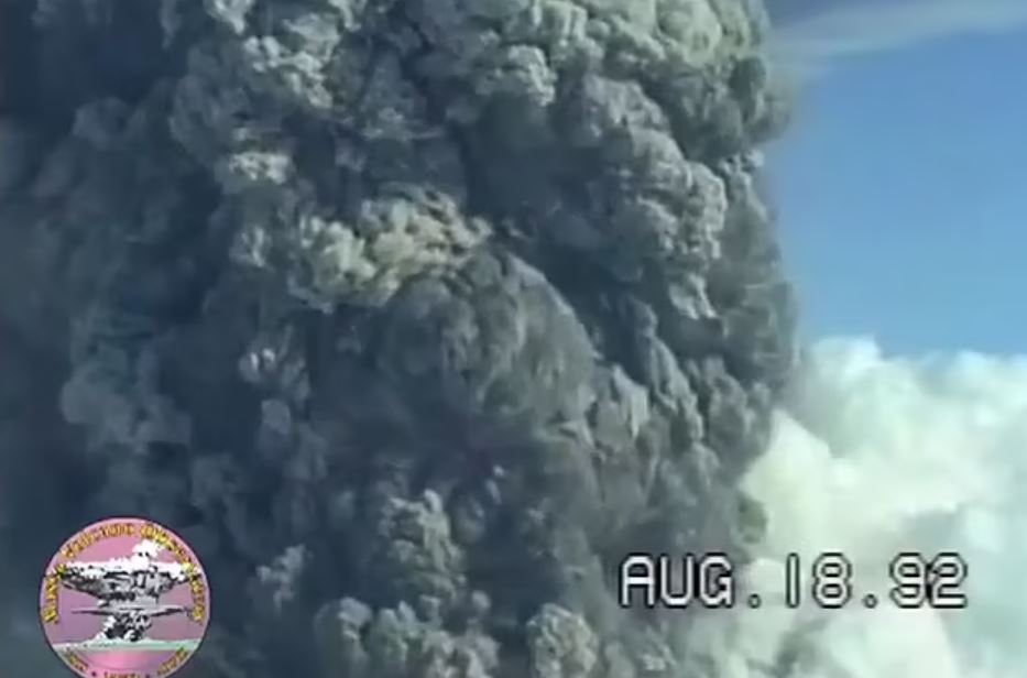 Mount Spurr erupting.