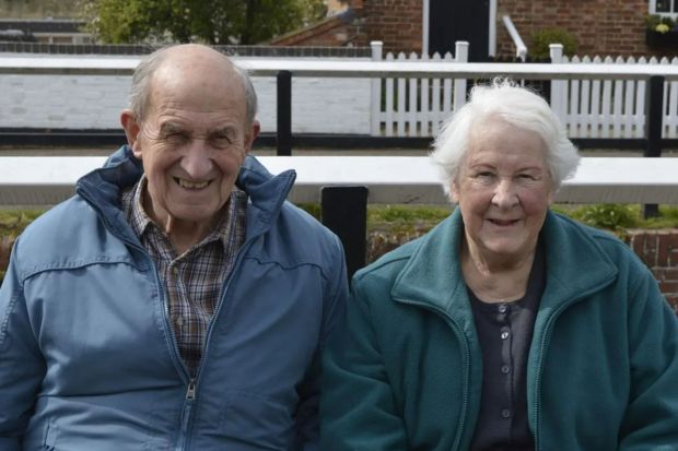 An image collage containing 1 images, Image 1 shows Photo of Stan and Roma Rickman