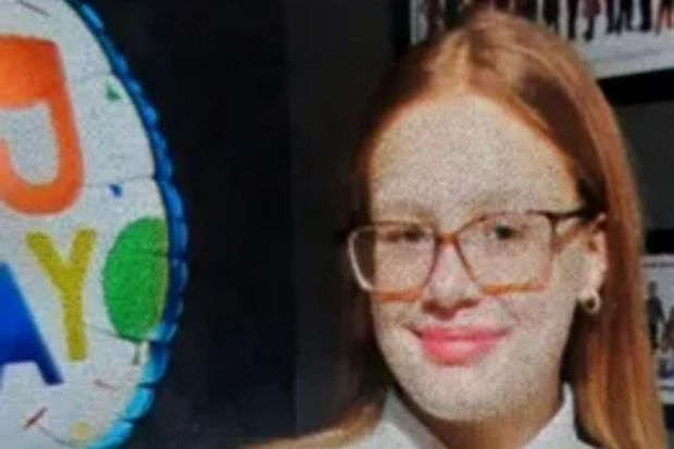 An image collage containing 1 images, Image 1 shows Girl in school uniform holding a birthday balloon