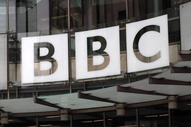 An image collage containing 1 images, Image 1 shows BBC logo on a building
