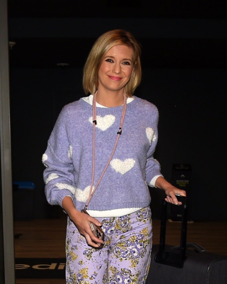Rachel Riley leaving Countdown filming.