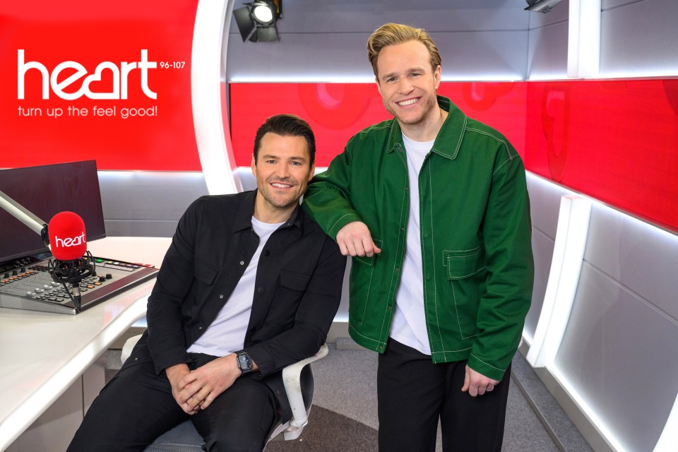 Olly Murs and Mark Wright on Heart radio show.