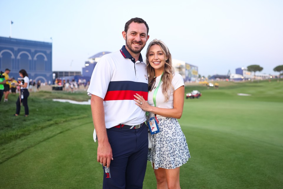 Patrick Cantlay and his fiancée at the Ryder Cup.