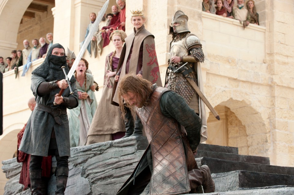Scene from Game of Thrones depicting Ned Stark's execution.