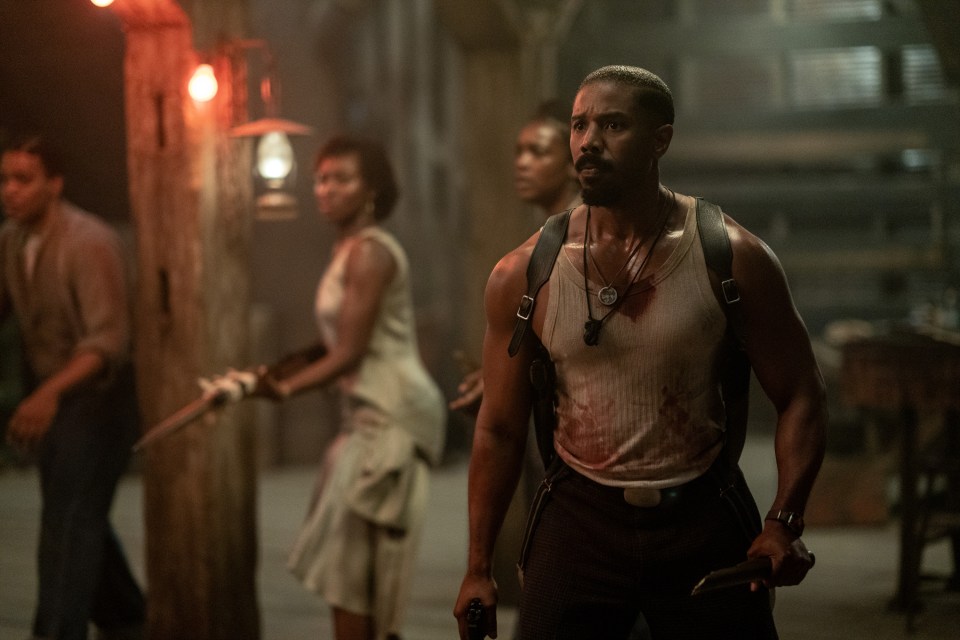 Film still of Michael B. Jordan as Smoke in *Sinners*.