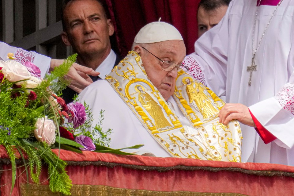 Pope Francis giving the Urbi et Orbi blessing.