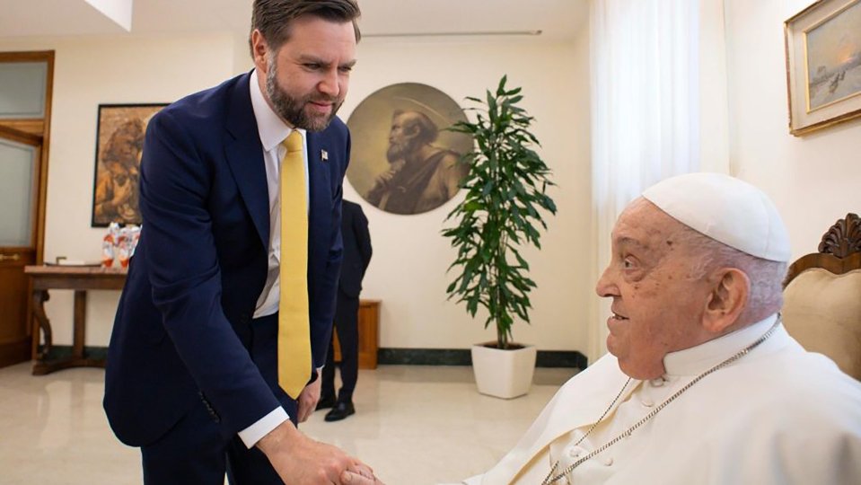 Pope Francis meeting with U.S. Vice President JD Vance.