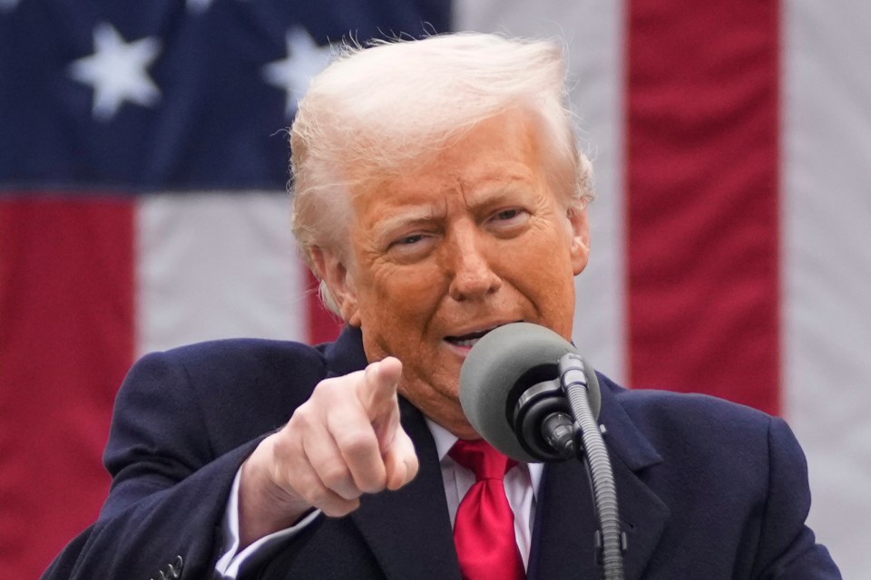President Donald Trump speaking at an event.