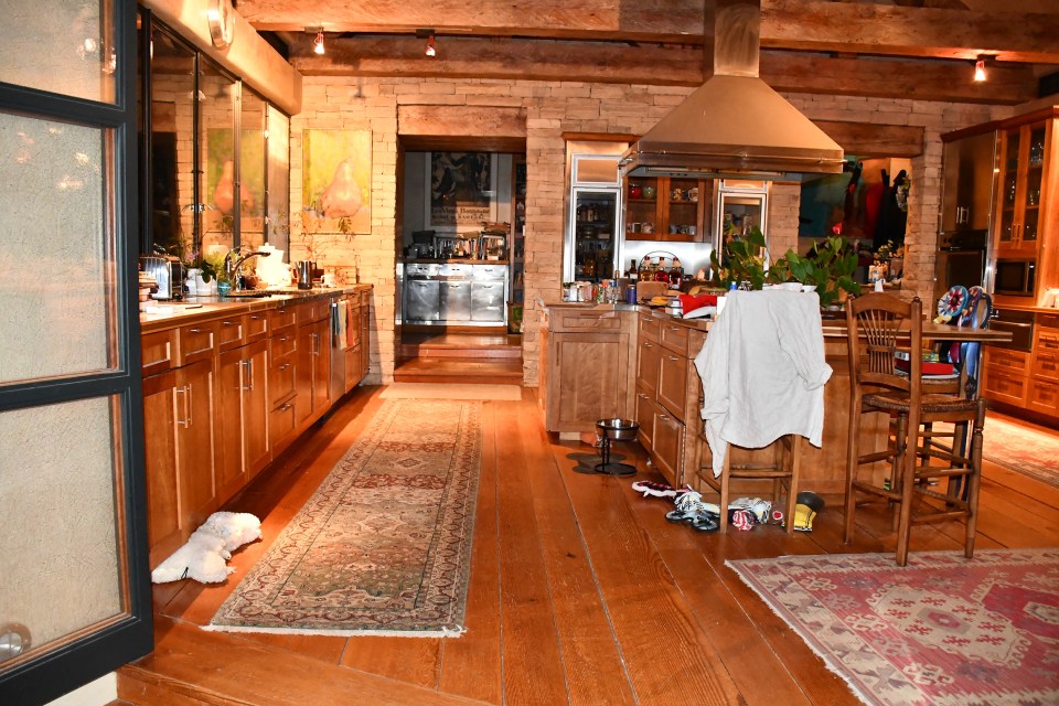 Interior photos of Gene Hackman and Betsy Arakawa's cluttered Santa Fe home.