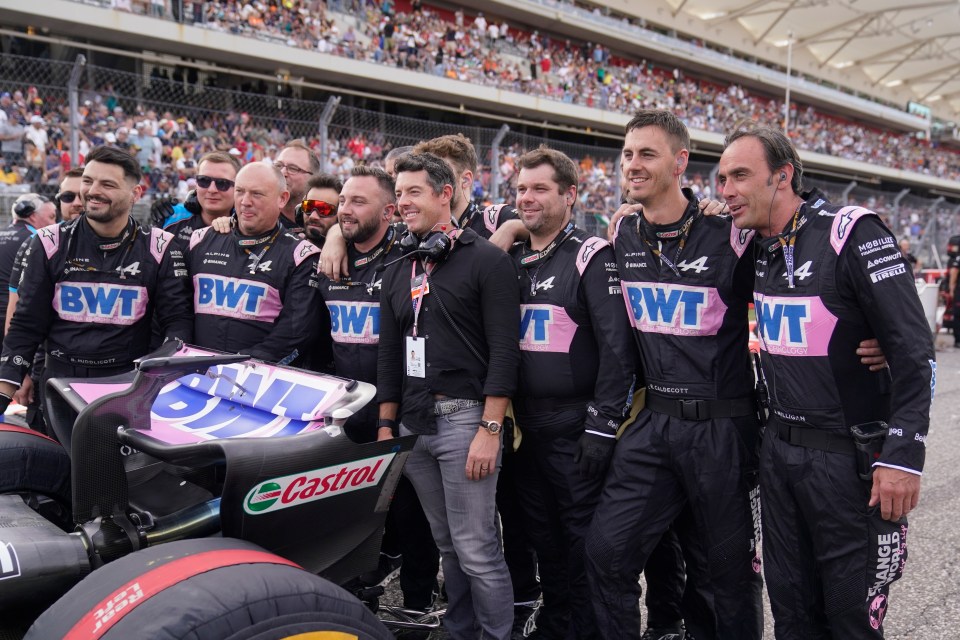 Rory McIlroy at the US Formula One Grand Prix.