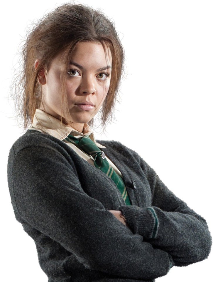 Scarlett Byrne as Pansy Parkinson in the Harry Potter films.