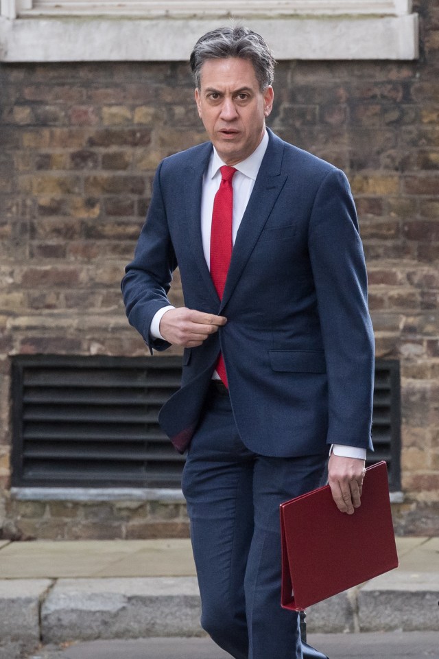 Ed Miliband, Secretary of State for Energy Security and Net Zero, arriving at a cabinet meeting.