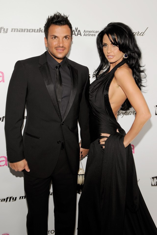 Peter Andre and Katie Price at a photocall.