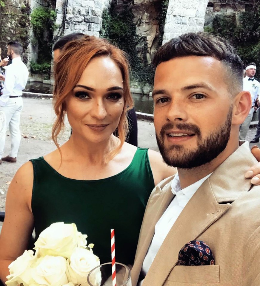 Photo of Tom Mann and Danielle Hampson at their wedding.