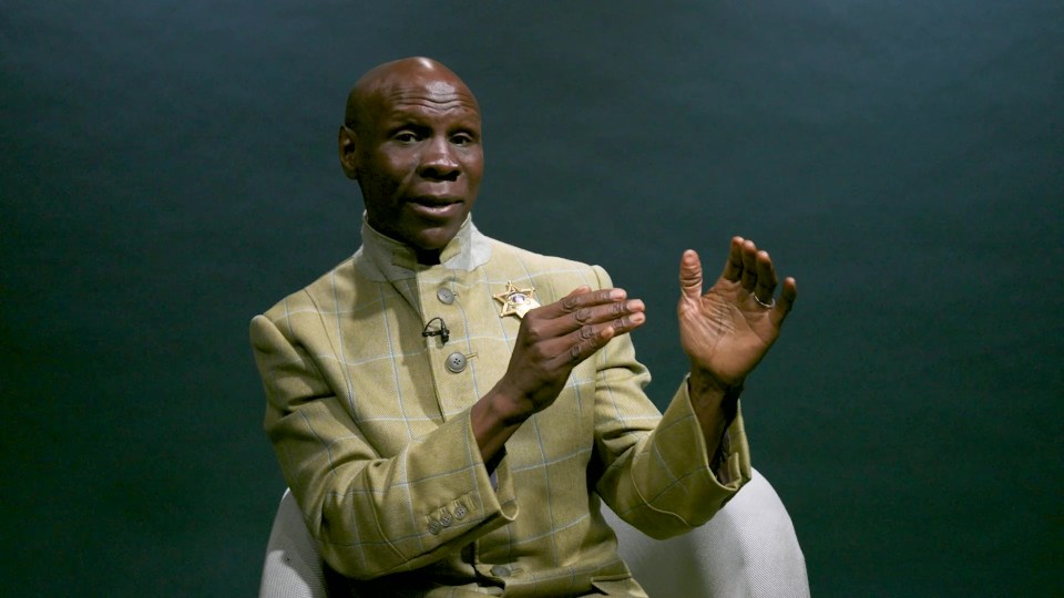 Chris Eubank Snr in a video interview.