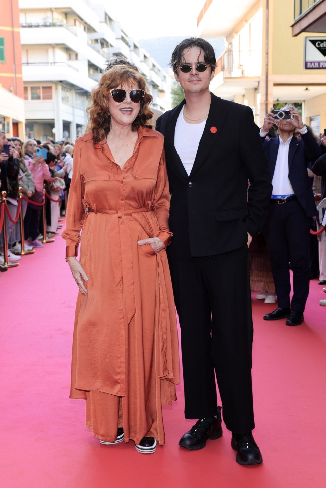 Susan Sarandon and Miles Robbins at a film festival.