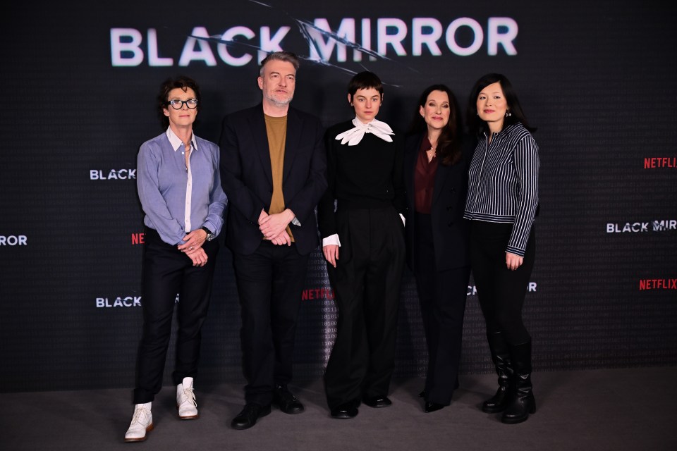 Cast of Black Mirror Season 7 at a screening.