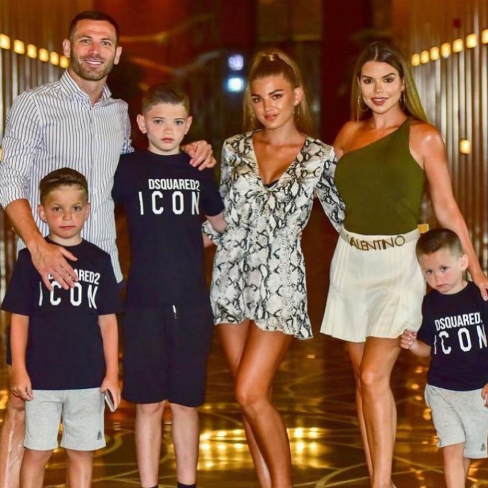 Tanya Bardsley and her husband Phil with their family.