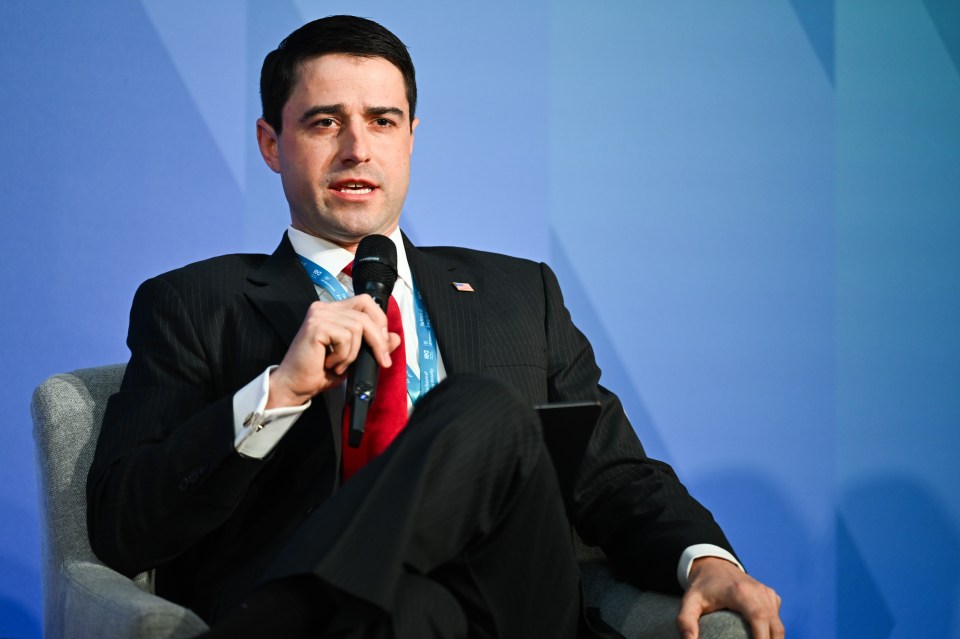 Tommy Joyce speaking at an energy security summit.