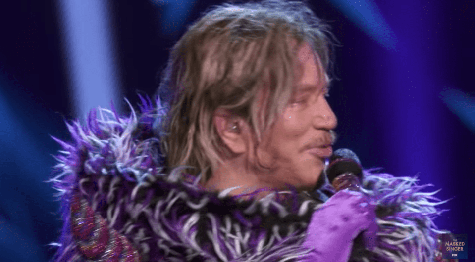 Mickey Rourke as the Gremlin on The Masked Singer.