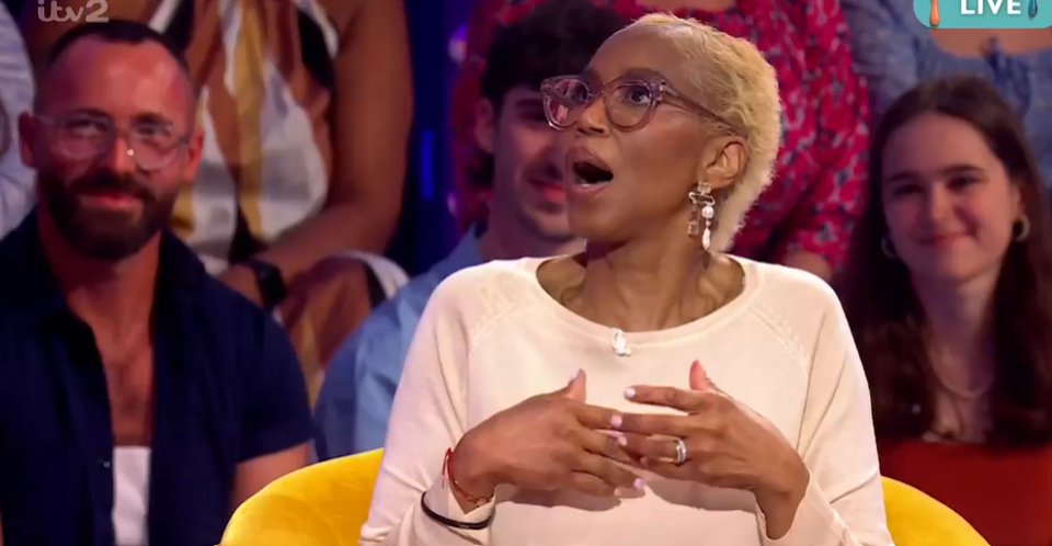 Tiffany Pollard reacting on live TV.